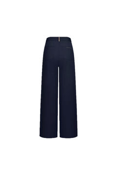 Dark Blue Leather Jeans - ANN ANDELMAN