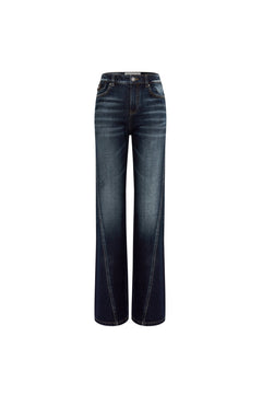 Dark Blue Low - rise Ripped Jeans - ANN ANDELMAN