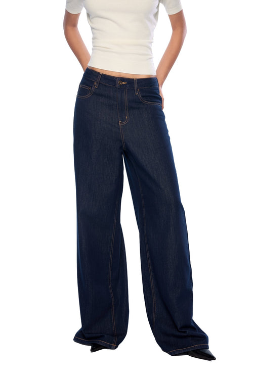 Dark Blue Vintage Wash Jeans - ANN ANDELMAN