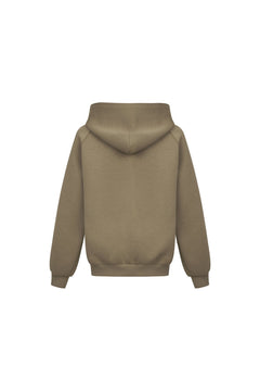 Dark Brown Puppy Print Hoodie - ANN ANDELMAN