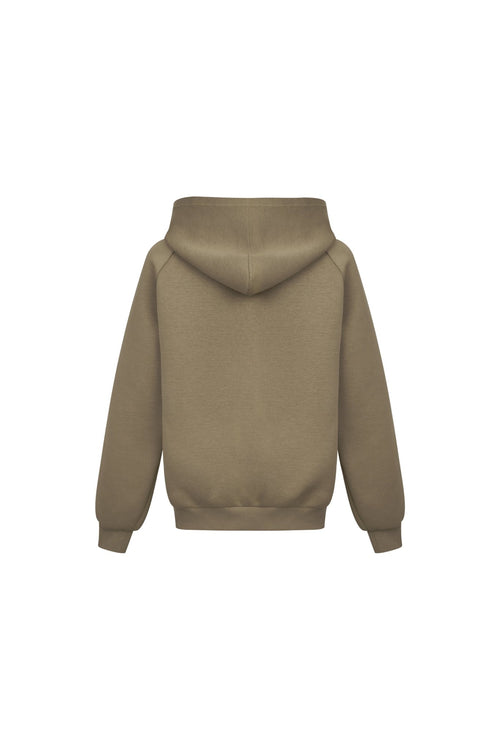 Dark Brown Puppy Print Hoodie - ANN ANDELMAN