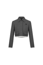 Dark Gray Cropped Blazer - ANN ANDELMAN