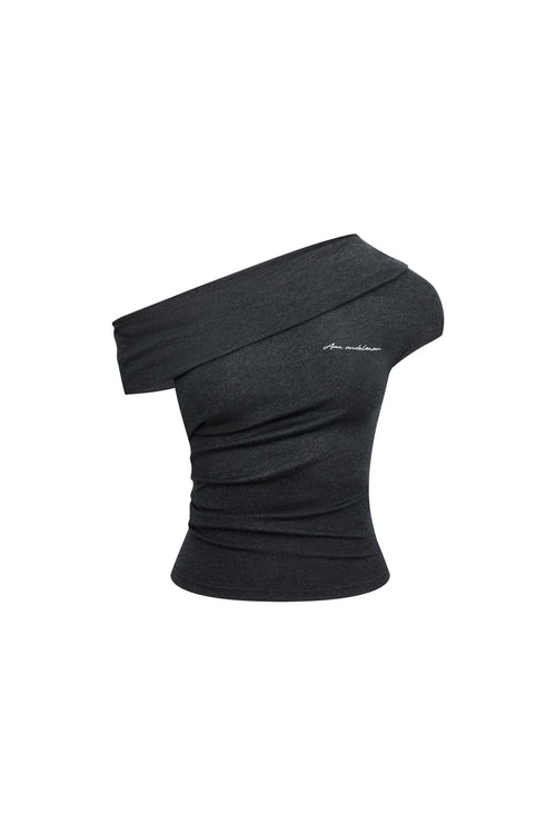 Dark Gray Deconstructed Layered Top - ANN ANDELMAN