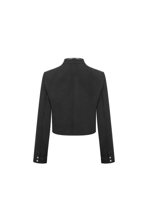 Dark Gray European-style Short Jacket - ANN ANDELMAN