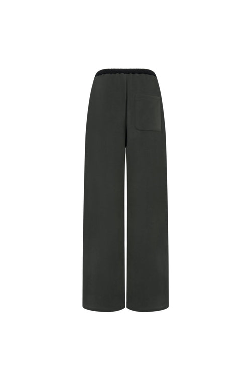 Dark Gray Fleece Wide - leg Pants - ANN ANDELMAN
