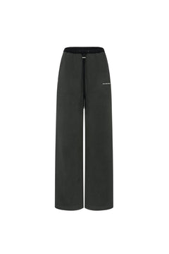 Dark Gray Fleece Wide - leg Pants - ANN ANDELMAN