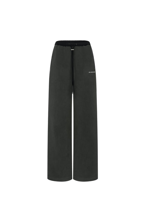 Dark Gray Fleece Wide - leg Pants - ANN ANDELMAN