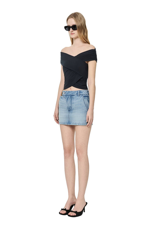 Dark Gray Layered Off - shoulder Top - ANN ANDELMAN