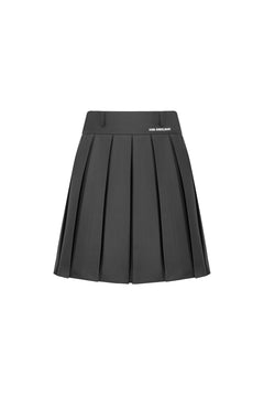 Dark Gray Pleated Midi Skirt - ANN ANDELMAN