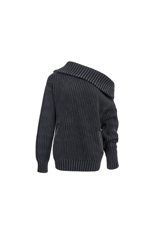Dark Gray Reversible Sweater - ANN ANDELMAN