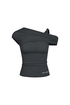 Dark Grey Asymmetric T-Shirt - ANN ANDELMAN