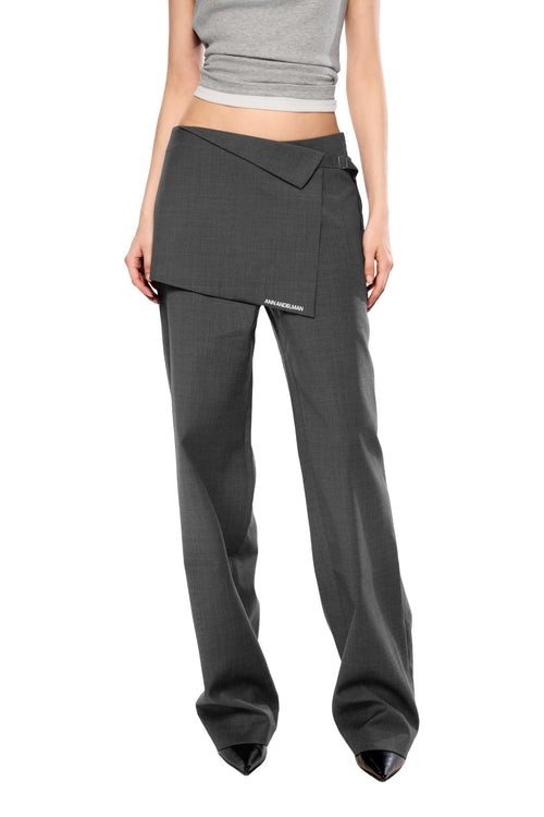 Dark Grey Patchwork Trousers - ANN ANDELMAN