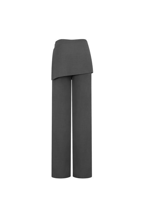 Dark Grey Patchwork Trousers - ANN ANDELMAN