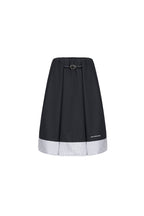 Dark Grey Wide A - Line Suit Skirt - ANN ANDELMAN