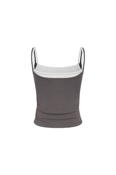 Gray - Brown Double - Layered Vest - ANN ANDELMAN