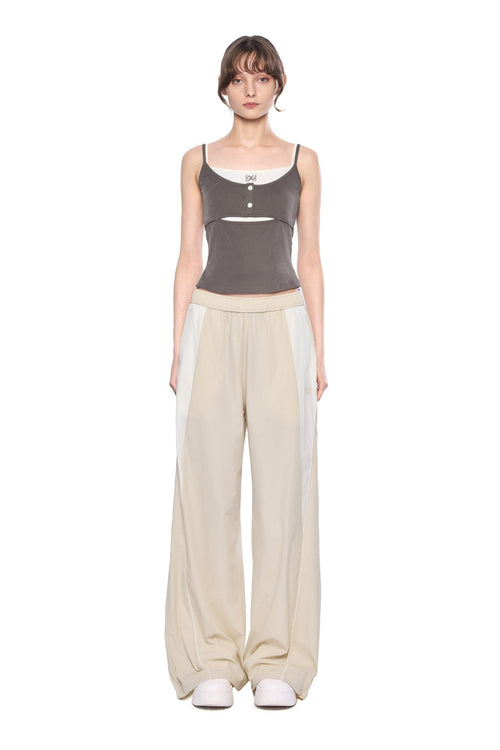 Gray - Brown Double - Layered Vest - ANN ANDELMAN