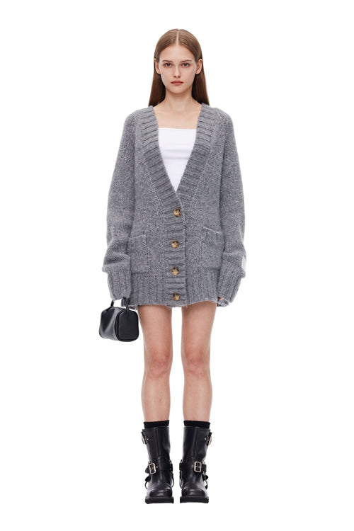 Gray Cardigan - ANN ANDELMAN