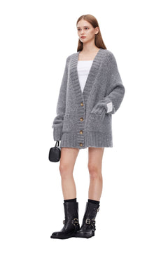 Gray Cardigan - ANN ANDELMAN