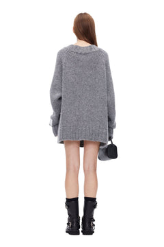 Gray Cardigan - ANN ANDELMAN