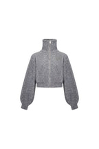 Gray Chunky Knit Turtleneck Sweater - ANN ANDELMAN