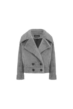 Gray Double - Breasted Coat - ANN ANDELMAN