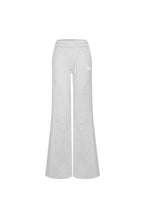 Gray Elastic Waist Drawstring Flared Casual Pants - ANN ANDELMAN