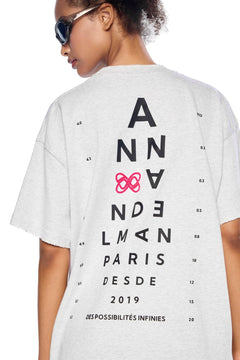 Gray Eye Chart T-Shirt - ANN ANDELMAN