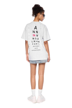Gray Eye Chart T-Shirt - ANN ANDELMAN