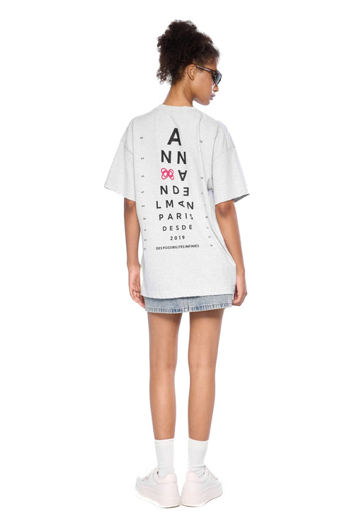 Gray Eye Chart T-Shirt - ANN ANDELMAN