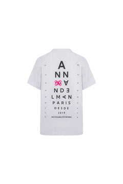 Gray Eye Chart T-Shirt - ANN ANDELMAN