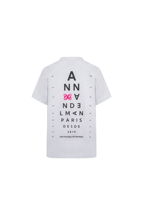 Gray Eye Chart T-Shirt - ANN ANDELMAN