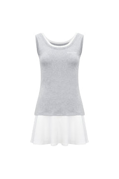 Gray Faux Two - Piece Dress - ANN ANDELMAN