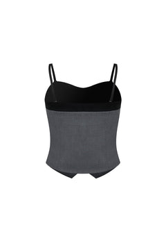 Gray Fold - over Tube Top - ANN ANDELMAN