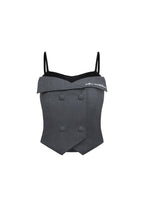 Gray Fold - over Tube Top - ANN ANDELMAN