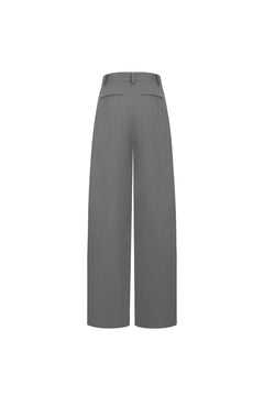 Gray Irregular Trousers - ANN ANDELMAN