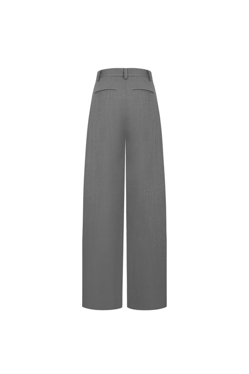 Gray Irregular Trousers - ANN ANDELMAN
