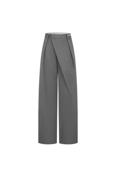 Gray Irregular Trousers - ANN ANDELMAN