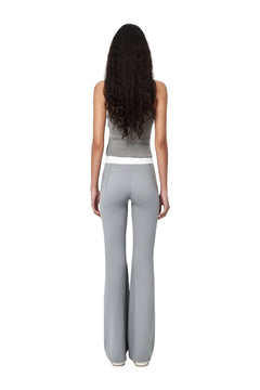 Gray Lettered Ribbon Wool Bandeau Top - ANN ANDELMAN
