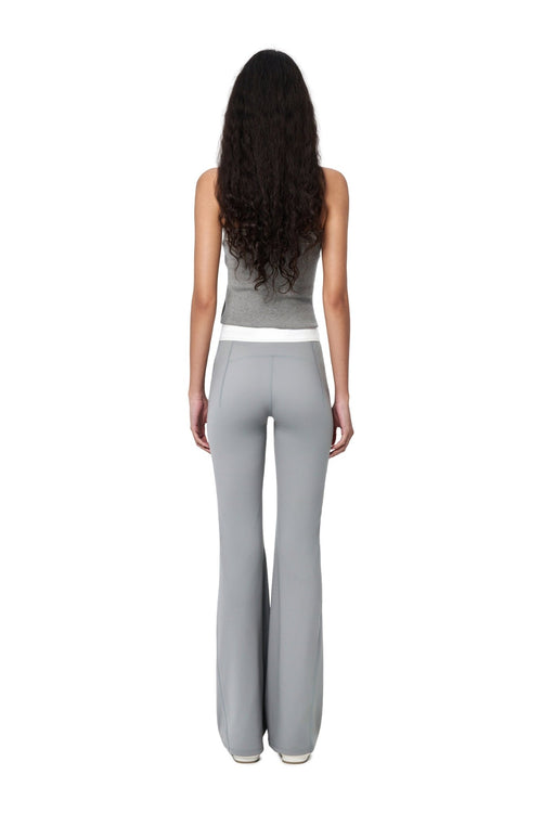 Gray Lettered Ribbon Wool Bandeau Top - ANN ANDELMAN