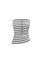 Gray Striped Wool Tube Top - ANN ANDELMAN