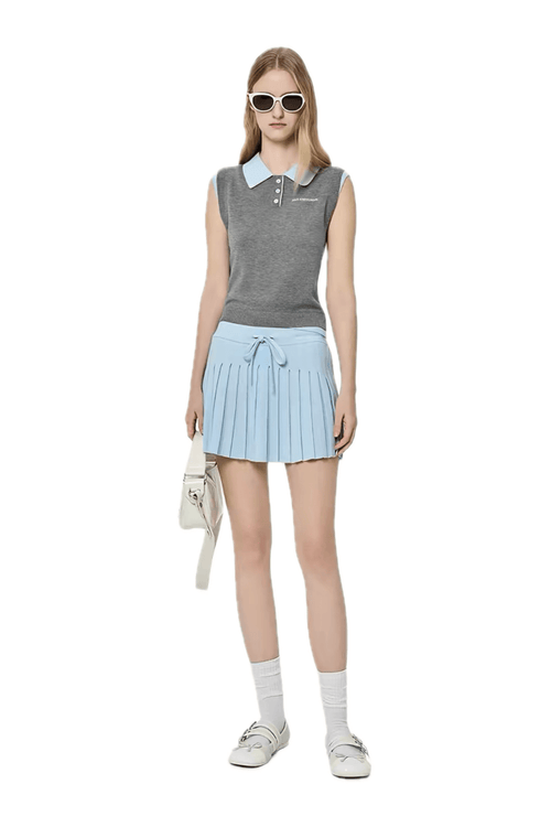 Gray Wool Vest - ANN ANDELMAN