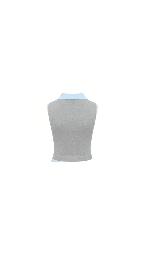Gray Wool Vest - ANN ANDELMAN
