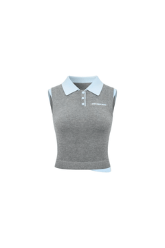 Gray Wool Vest - ANN ANDELMAN