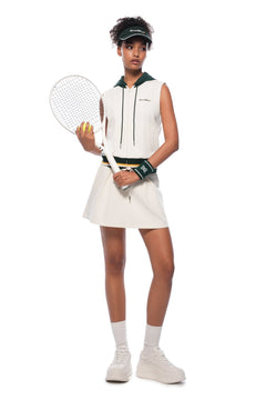 Green and White Knitted Skirt - ANN ANDELMAN