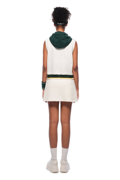 Green and White Knitted Skirt - ANN ANDELMAN
