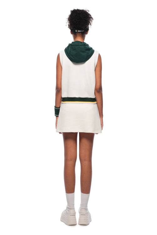 Green and White Knitted Skirt - ANN ANDELMAN