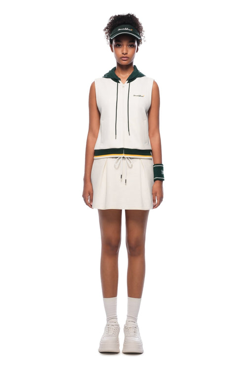 Green and White Knitted Skirt - ANN ANDELMAN