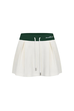 Green and White Knitted Skirt - ANN ANDELMAN