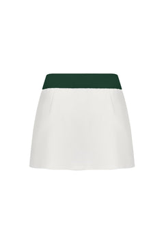 Green and White Knitted Skirt - ANN ANDELMAN