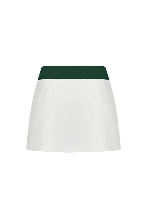 Green and White Knitted Skirt - ANN ANDELMAN